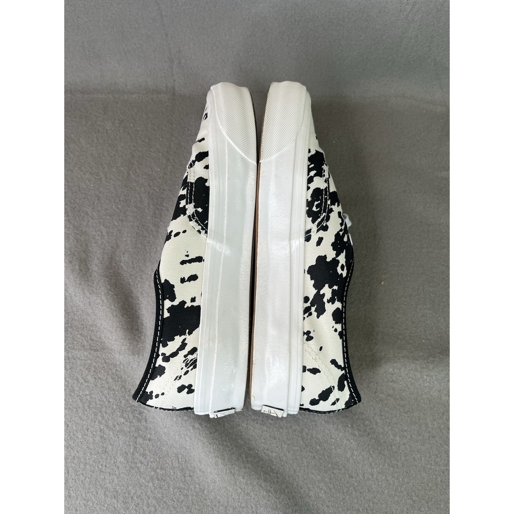 Vans Authentic Cow Print Black White Low Top Sneakers Mens 7.5 Women's 9 721356 - Picture 11 of 13